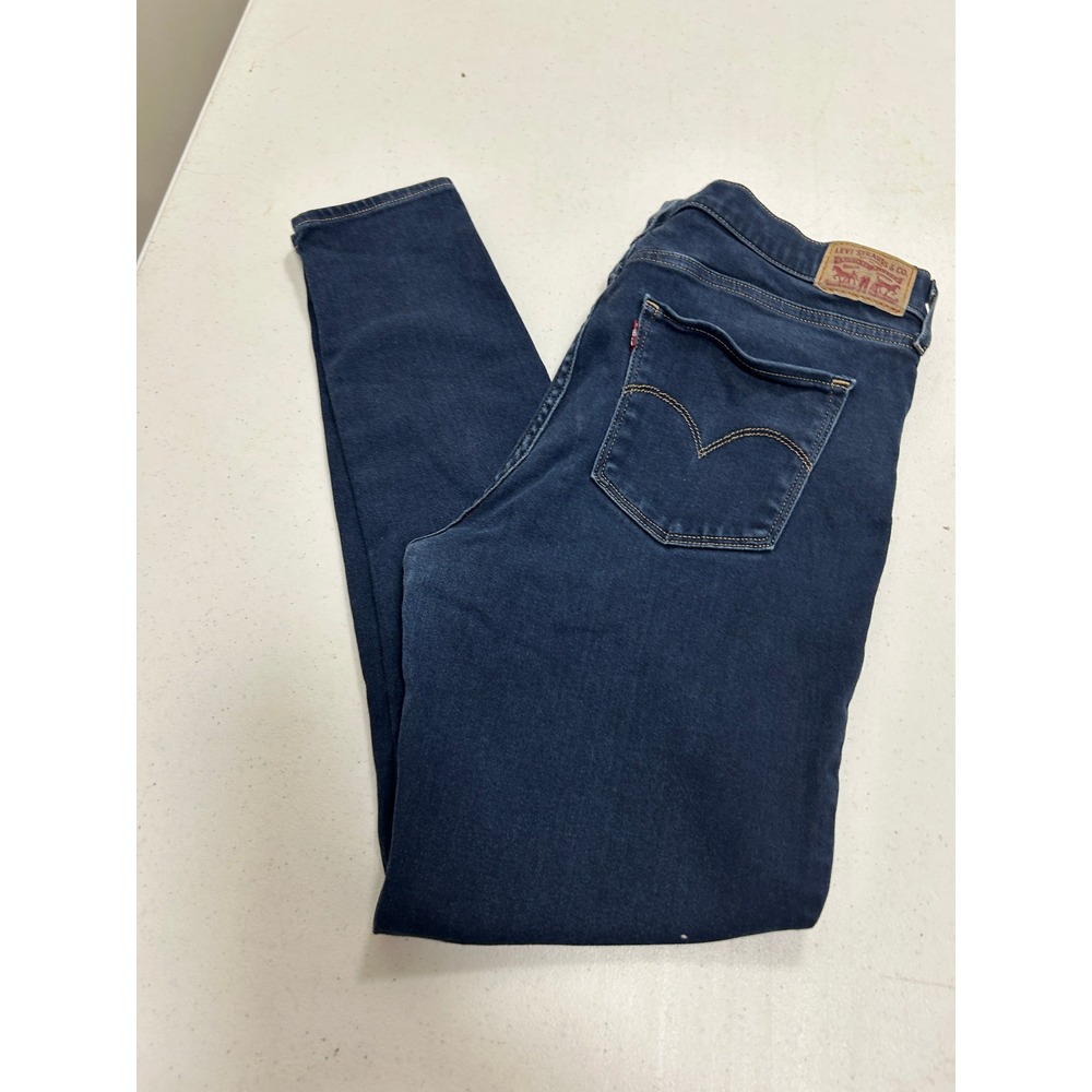 Levis 720 High Rise Super Skinny Jeans Dark Wash Indigo Womens 32 Stretch‎ 4864